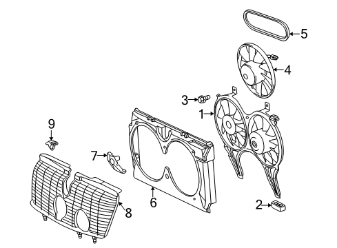 1998 Mercedes-Benz E300 A/C Condenser Fan Diagram