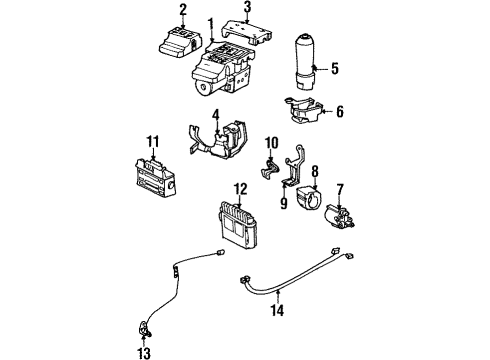 1993 Mercedes-Benz 300E Anti-Lock Brakes Diagram 2