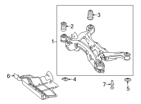 2022 Mercedes-Benz A220 Suspension Mounting - Rear Diagram 2