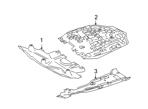 2007 Mercedes-Benz GL450 Splash Shields Diagram 2