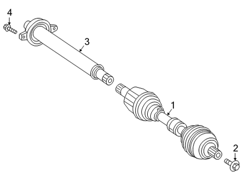 2022 Mercedes-Benz GLB35 AMG Drive Axles - Front Diagram