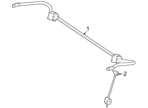 2023 Mercedes-Benz EQB 250 Stabilizer Bar & Components - Rear Diagram