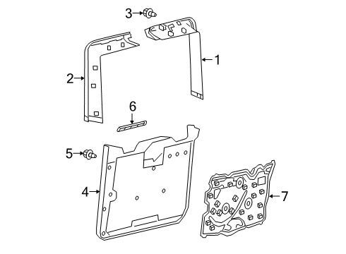 2023 Mercedes-Benz G550 Interior Trim - Back Door Diagram