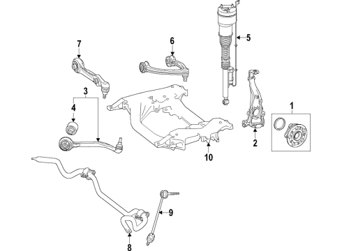 2019 Mercedes-Benz S560 Front Suspension, Control Arm Diagram 6