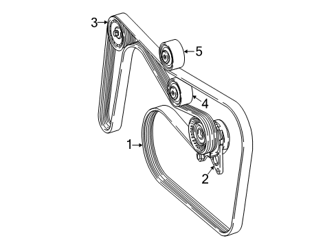 2016 Mercedes-Benz G65 AMG Belts & Pulleys, Maintenance Diagram