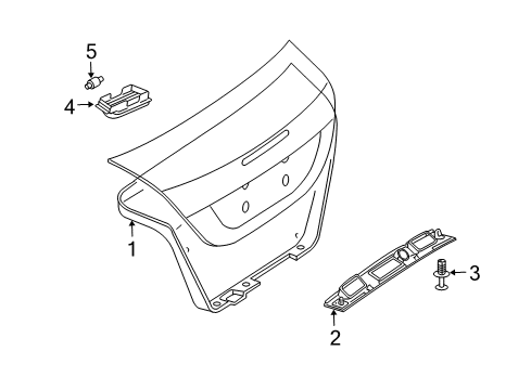 2008 Mercedes-Benz CLK63 AMG Interior Trim - Trunk Lid Diagram 1