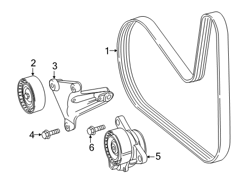 2020 Mercedes-Benz C43 AMG Belts & Pulleys, Maintenance Diagram 2