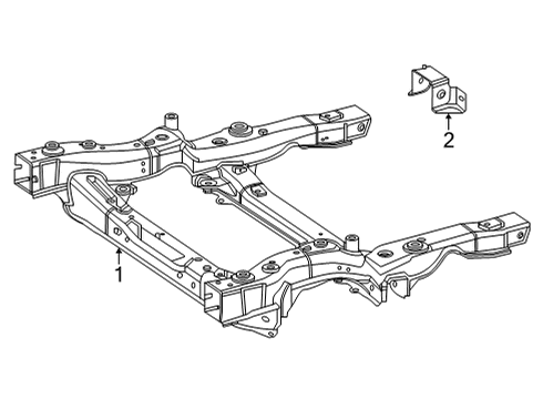 2022 Mercedes-Benz EQS 450+ Suspension Mounting - Front Diagram