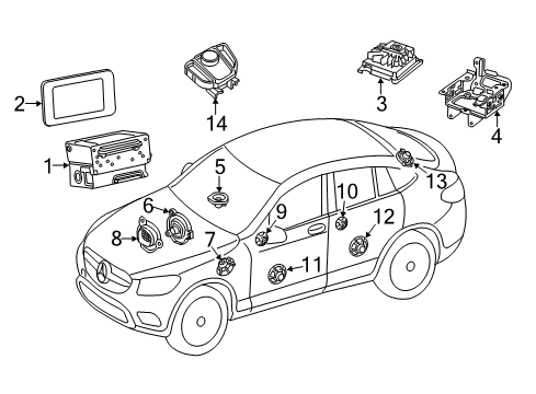 2018 Mercedes-Benz GLC63 AMG S Sound System Diagram