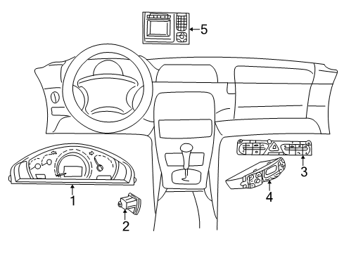 2002 Mercedes-Benz C230 Cluster & Switches Diagram