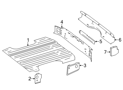 2018 Mercedes-Benz Sprinter 2500 Rear Floor & Rails Diagram 1