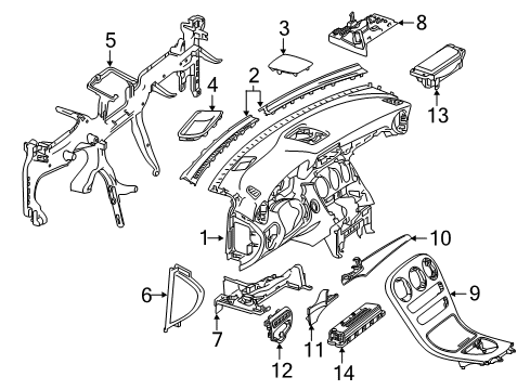 2016 Mercedes-Benz GLC300 Instrument Panel Diagram