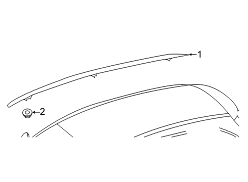 2021 Mercedes-Benz E63 AMG S Exterior Trim - Roof Diagram 2