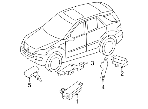 2007 Mercedes-Benz ML320 Tire Pressure Monitoring, Electrical Diagram