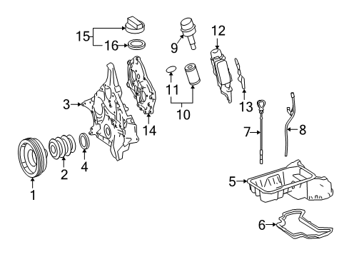 2011 Mercedes-Benz E550 Engine Parts, Mounts, Cylinder Head & Valves, Camshaft & Timing, Variable Valve Timing, Oil Pan, Oil Pump, Crankshaft & Bearings, Pistons, Rings & Bearings