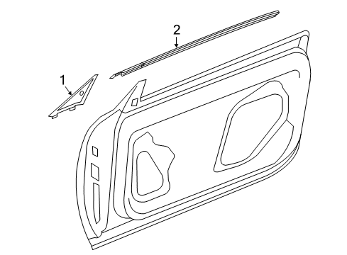 2022 Mercedes-Benz C43 AMG Exterior Trim - Door Diagram