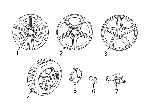 Center Cap Diagram for 000-400-27-00-9130