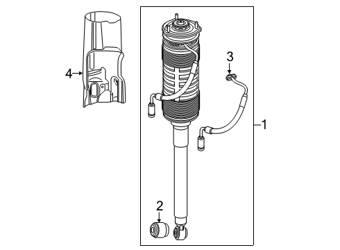 2018 Mercedes-Benz S560 Struts & Components - Rear Diagram 1