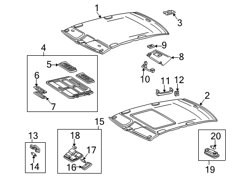 2001 Mercedes-Benz CLK320 Bulbs Diagram 10