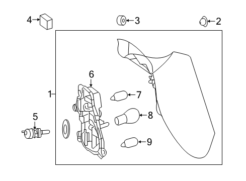 2018 Mercedes-Benz GLA250 Bulbs Diagram 4