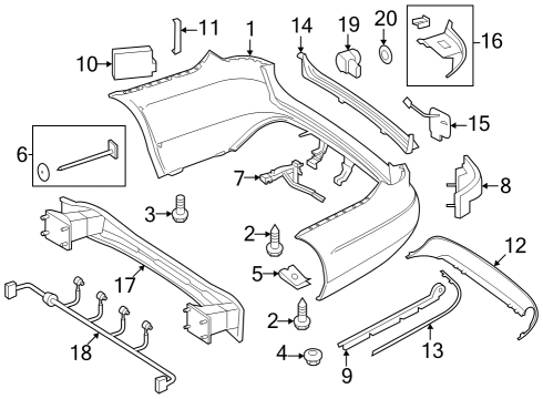 Bumper Cover Diagram for 212-880-92-45-9999