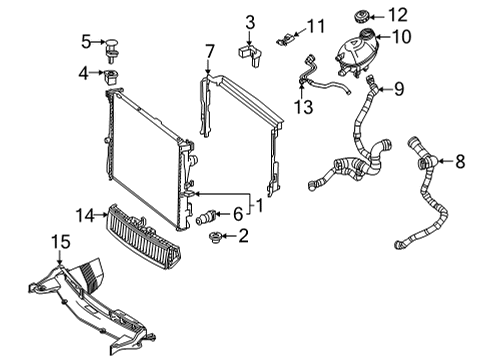 2022 Mercedes-Benz AMG GT 53 Radiator & Components Diagram 3