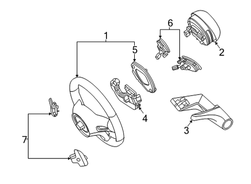 2022 Mercedes-Benz GLS450 Steering Column & Wheel, Steering Gear & Linkage Diagram 5