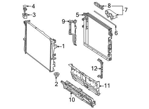 2020 Mercedes-Benz GLE450 Radiator & Components Diagram 2