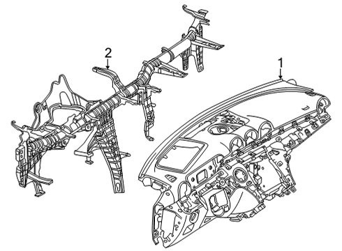 2023 Mercedes-Benz C43 AMG Cluster & Switches, Instrument Panel Diagram 4