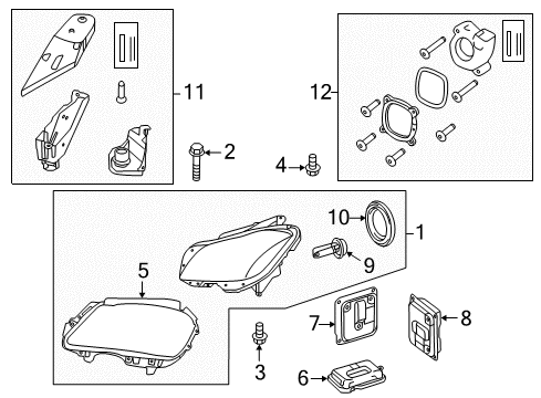 2014 Mercedes-Benz CLS63 AMG S Bulbs Diagram 1