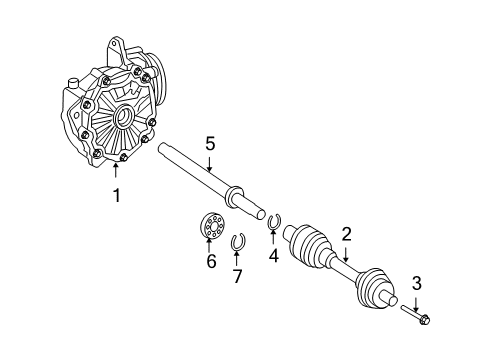 2013 Mercedes-Benz S600 Carrier & Front Axles