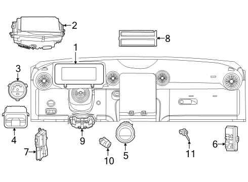 2022 Mercedes-Benz SL55 AMG Switches  Diagram 1