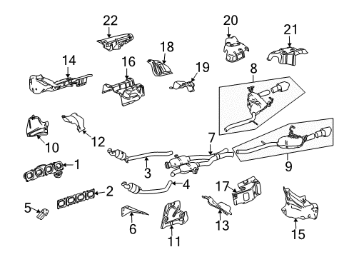 Converter & Pipe Bracket Diagram for 164-491-15-41