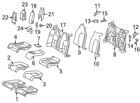 2011 Mercedes-Benz E550 Rear Seat Components