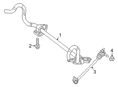 2022 Mercedes-Benz EQS AMG Stabilizer Bar & Components - Front Diagram