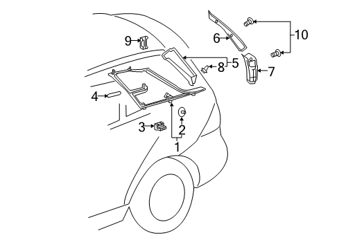 2016 Mercedes-Benz GLE550e Interior Trim - Quarter Panels Diagram