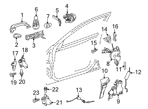 Handle, Outside Diagram for 204-760-14-70-9650