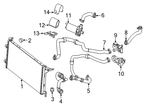 Connector Hose Diagram for 166-500-34-75