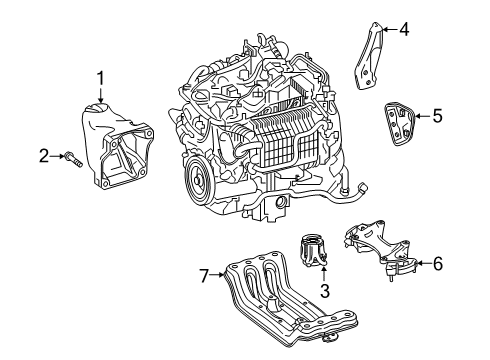 2020 Mercedes-Benz E53 AMG Engine & Trans Mounting Diagram 2