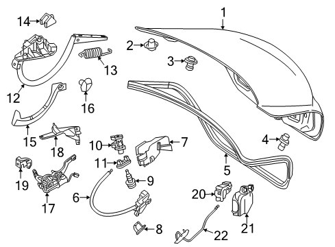 2017 Mercedes-Benz C63 AMG S Trunk Lid Diagram 3