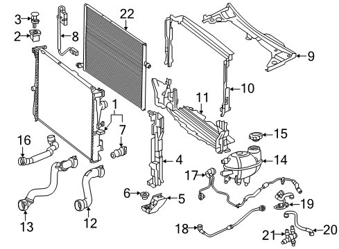 2020 Mercedes-Benz C300 Radiator & Components