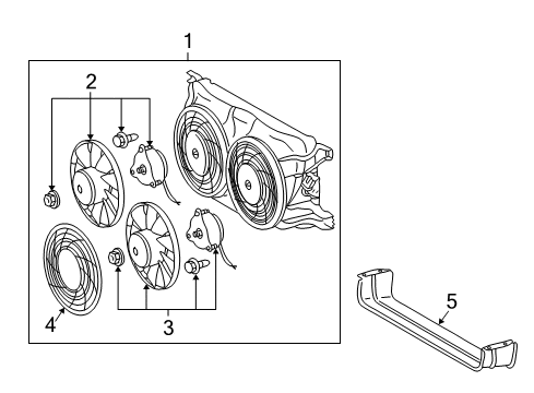 2004 Mercedes-Benz ML500 A/C Condenser Fan