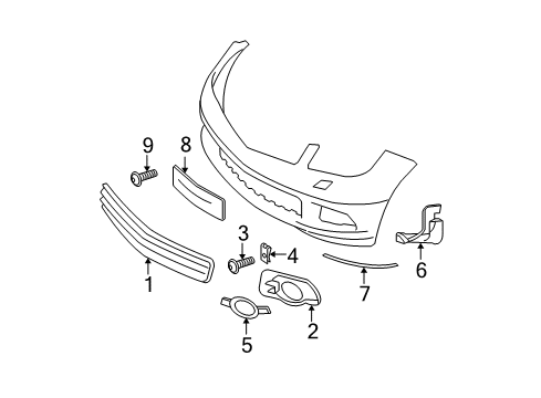 Outer Grille Diagram for 204-885-24-23