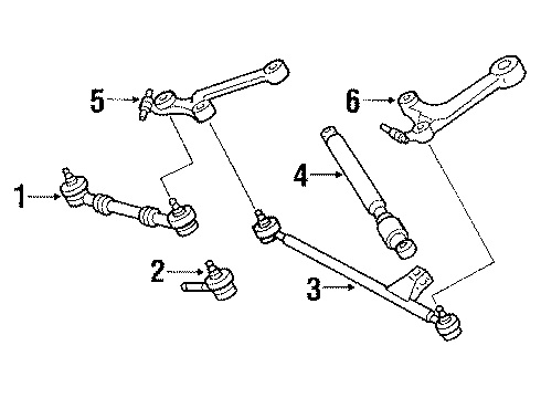 1988 Mercedes-Benz 560SEL Steering Column & Wheel, Steering Gear & Linkage Diagram 3