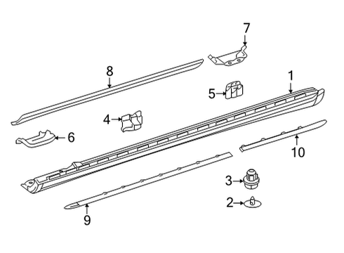 2023 Mercedes-Benz E450 Exterior Trim - Pillars Diagram 4