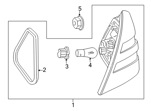 Tail Lamp Assembly Diagram for 170-820-15-64