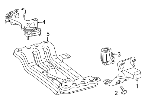 Engine Bracket Diagram for 177-223-13-00