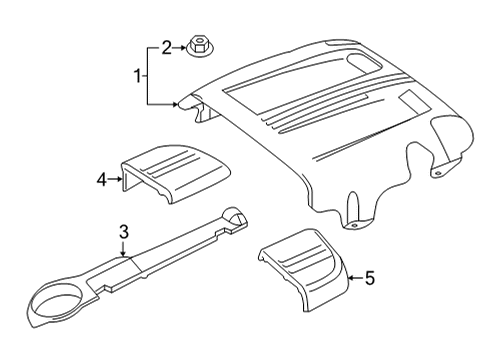 2021 Mercedes-Benz GLC63 AMG Engine Appearance Cover Diagram 2