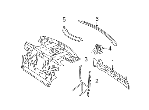 2008 Mercedes-Benz CL600 Rear Body Diagram