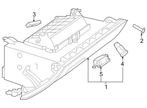 2022 Mercedes-Benz EQB 350 Glove Box Diagram